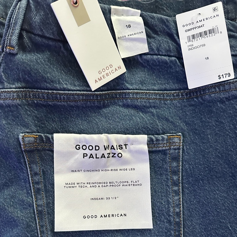 Good American Good Waist Palazzo Jeans